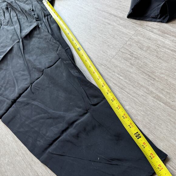 Vintage 70s Positively Ellyn Black Satin Jumpsuit Women’s 6 Belted Glam Romper - Picture 11 of 16